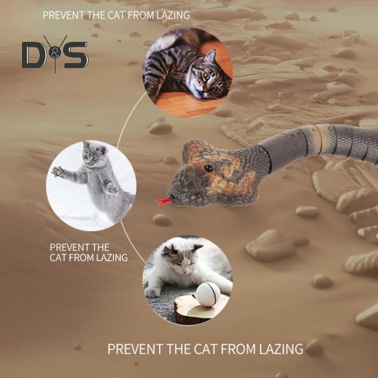 Telecomandă șarpe reîncărcabilă realist RC șarpe jucărie cu telecomandă inteligentă senzor pisică jucărie infraroșu controler șarpe jucării glumă cadouri pentru copii