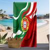Portugal Fußball Print Strandtuch Schnelltrocknend Super Saugfähig Weiches Badetuch für Schwimmen Strand Reisen Fan Souvenir Geschenk