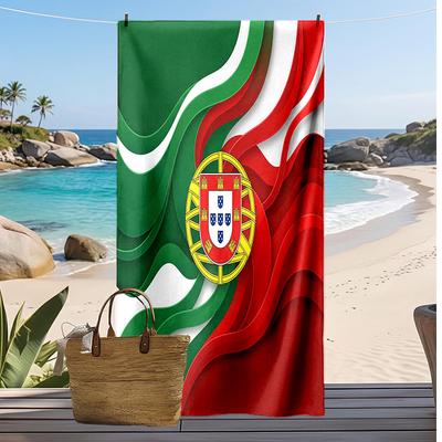 Prosop de Plajă cu Imprimeu Fotbal Portugalia Uscare Rapidă Super Absorbant Moale Prosop de Baie pentru Înot Plajă Călătorie Suvenir Cadou