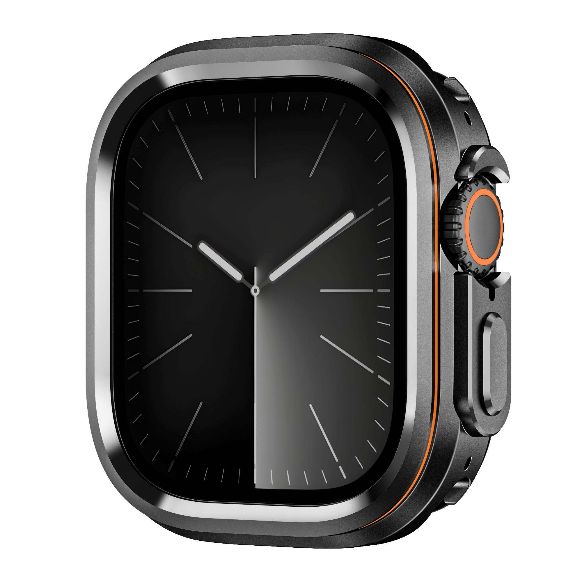 

Корпус из алюминиевого сплава для Apple Watch Ultra 3 49 мм Металлический Защитный Чехол для Часов для IWatch Ultra 2 1 49 мм Роскошный Аксессуар Ultra1/2/3 49mm чёрный