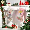 Christmas Decorative Socks Velvet Parrot Embroidery Christmas Decoration Party Fireplace Decoration