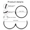 12Pcs Shower Curtain Rings Iron Shower Curtain Hooks O-Shaped Rings Hook Glide Easily On Bathroom Shower Rod