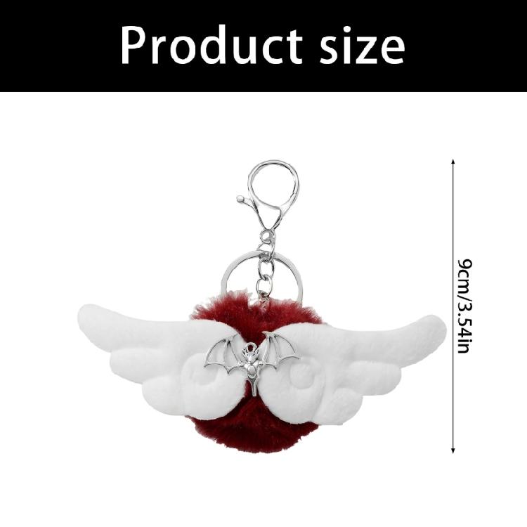 Lovely And Edgy Bat Wing Keychain With Soft Pendant Ideal For Decorating Bags Keys Or Personalize Belongings