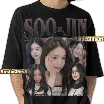 SOOJIN IDLE SHIRT, Seo Soojin Idle Concert T-Shirt, Seo Soo-jin Retro Bootleg Tour Merch, Gidle Neverland K-Pop Girlband Tribute Rap Tee