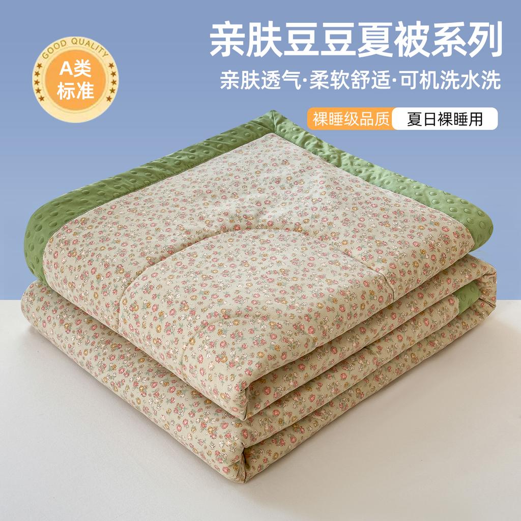 Double Layer Yarn A-Class Printed Soybean Velvet Summer Cool Quilt
