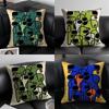 Abstract Funny Creative Dog Cartoon Pillow Case Anti-dustmite Pillowcase Invisible Zipper Silky Short Plush Sofa Cushion Cover