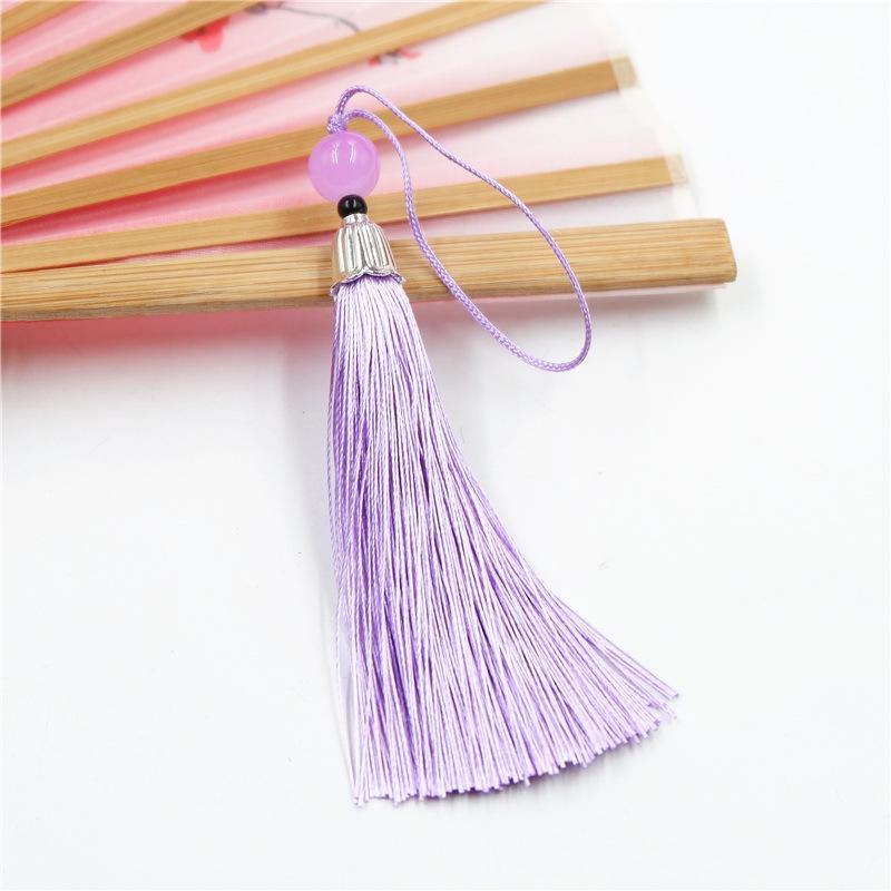 Material Antic DIY Lung cu Franjuri pentru Urechi, Mare, Pandantiv Nod Chinezesc, Articol de Păr, Accesorii Bijuterii Agățate pentru Urechi din Mătase de Gheață