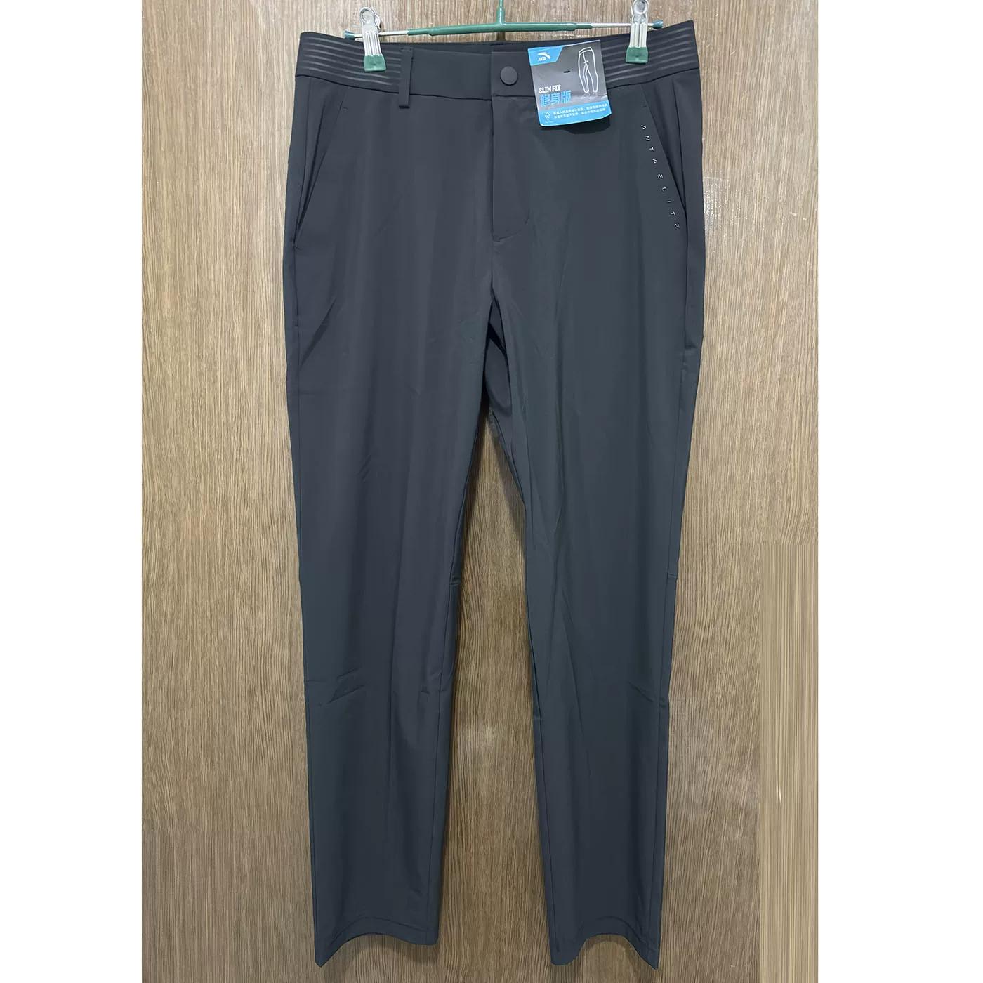 Anta Style Dynamic Pants Woven Slim-Fit Sports Trousers for Men, Summer Breathable Black Commuter Pants S чёрный
