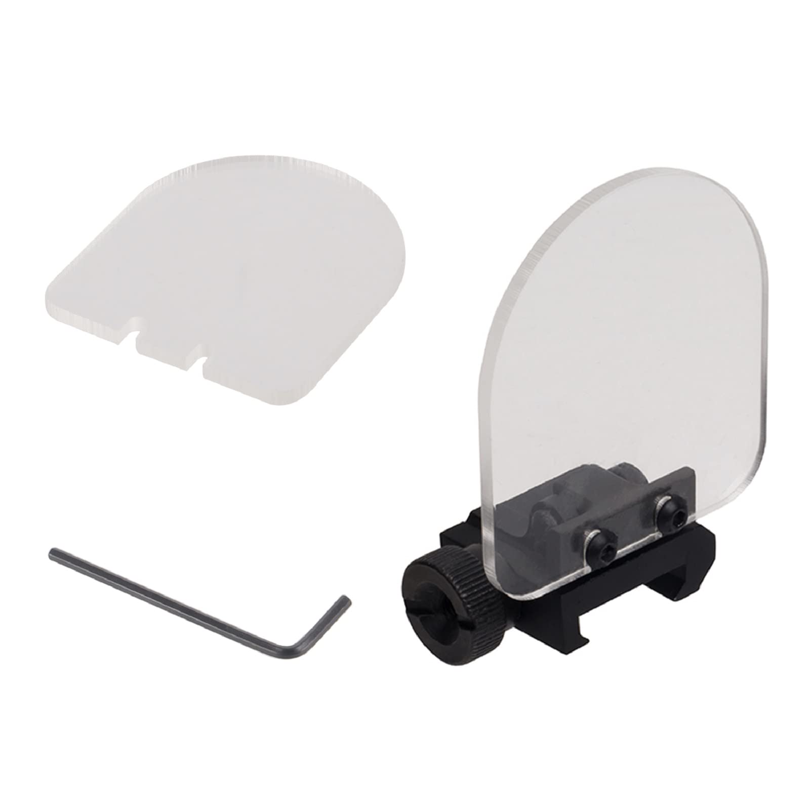 

FOCUHUNTER Захисник лінзи коліматорного прицілу, Прозорий щиток лінзи, Складний, Сумісний з планками 20 мм, Набір з двох прозорих щитків, Взаємозамінний