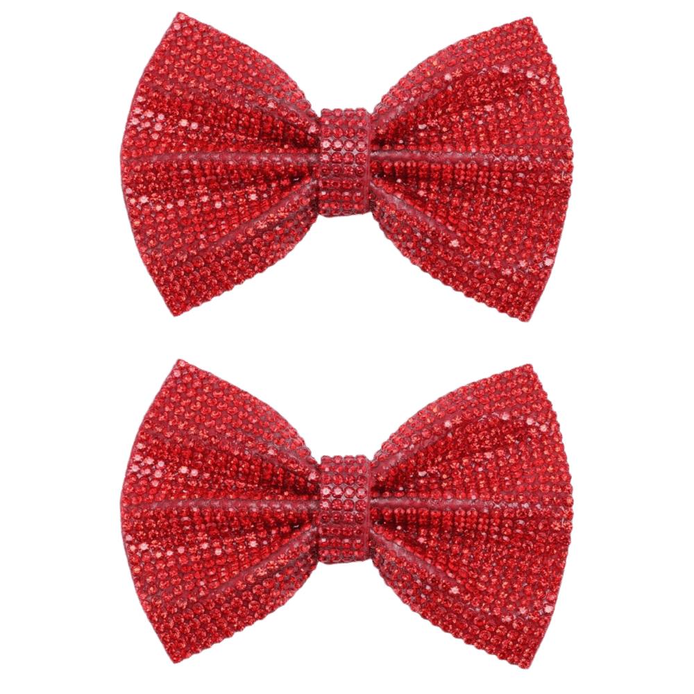 2pcs Handmade Glitter Hair Bows Sparkly Sequin Bow Hair Accessories  For Women