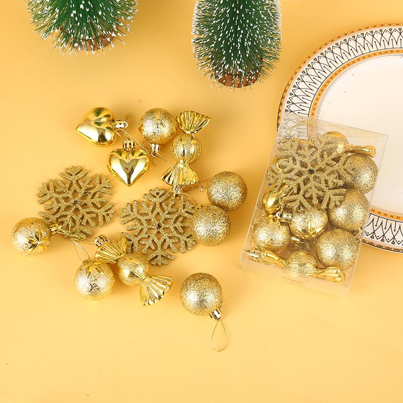 Gold Christmas Bells & Silk Florals: European & American Style Tree Ornaments & Hanging Decor