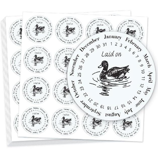 320 Pcs Quail Farm Fresh Eggs Stickers, 2 Inch Round Unwashed Eggs Carton Labels Sticker PET Adhesive Egg Packaging Stickers for Box Container Carton