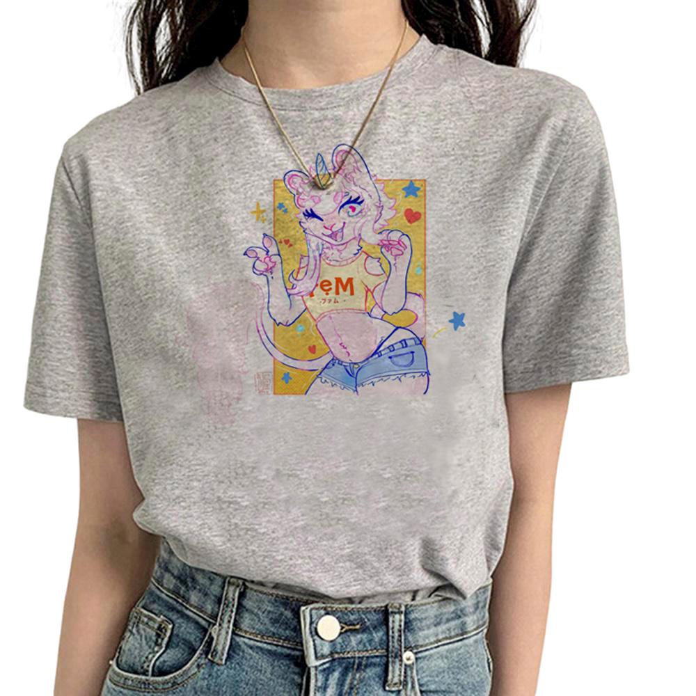 Femboy Tee Women Designer Streetwear Y2K Tshirt Girl Comic Clothes