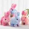 Electric Jumping Plush Rabbit Toy Hopping Ears Nose Moving Bunny Plushie Toddlers Boys Girls Interactive Simulation Stuffed Animal Toy with Sound