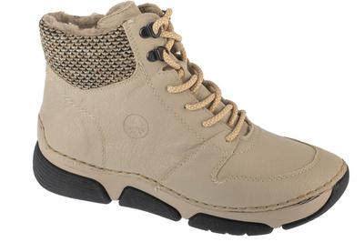 Booties, Womens Beige Lace-up Shoes