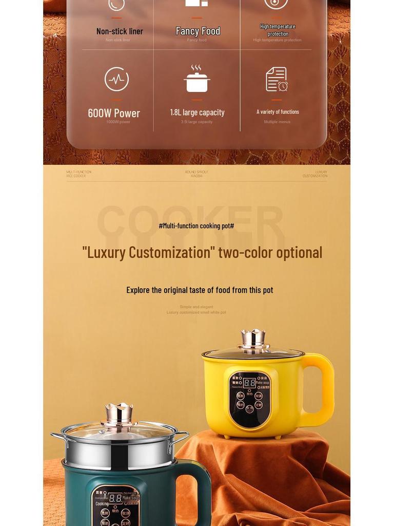 Mini Cocina Eléctrica Multifuncional Antiadherente para Residencias Estudiantiles y Hogares