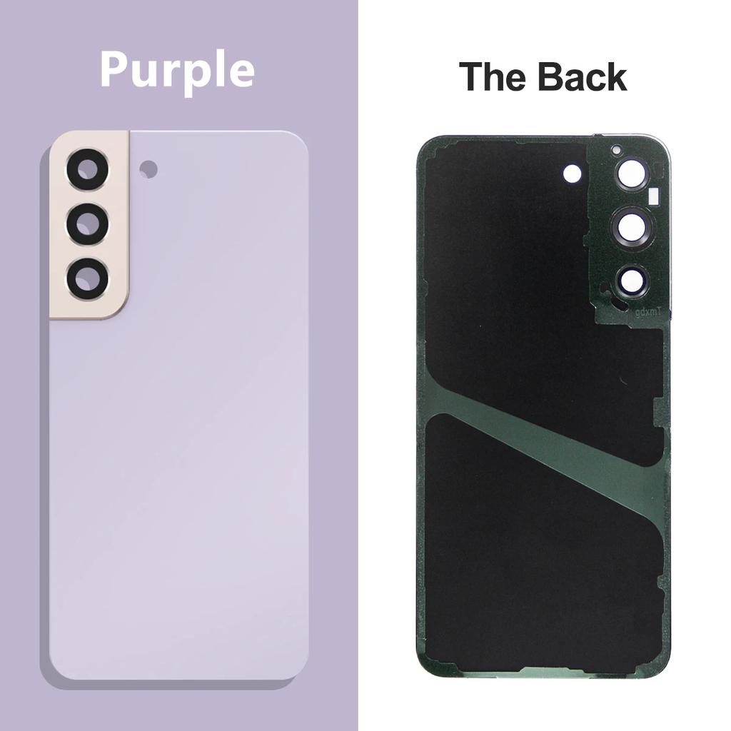 BANERYPAK For Samsung S22 5G SM-S901B Battery Back Cover with Camera Lens Phone Rear Housing Case Replacement Accessory