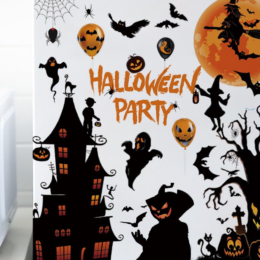 9 Sheets 72pcs Halloween Window Stickers Decals Halloween Decorations For Home Indoor Window Glass Door Wall Decor
