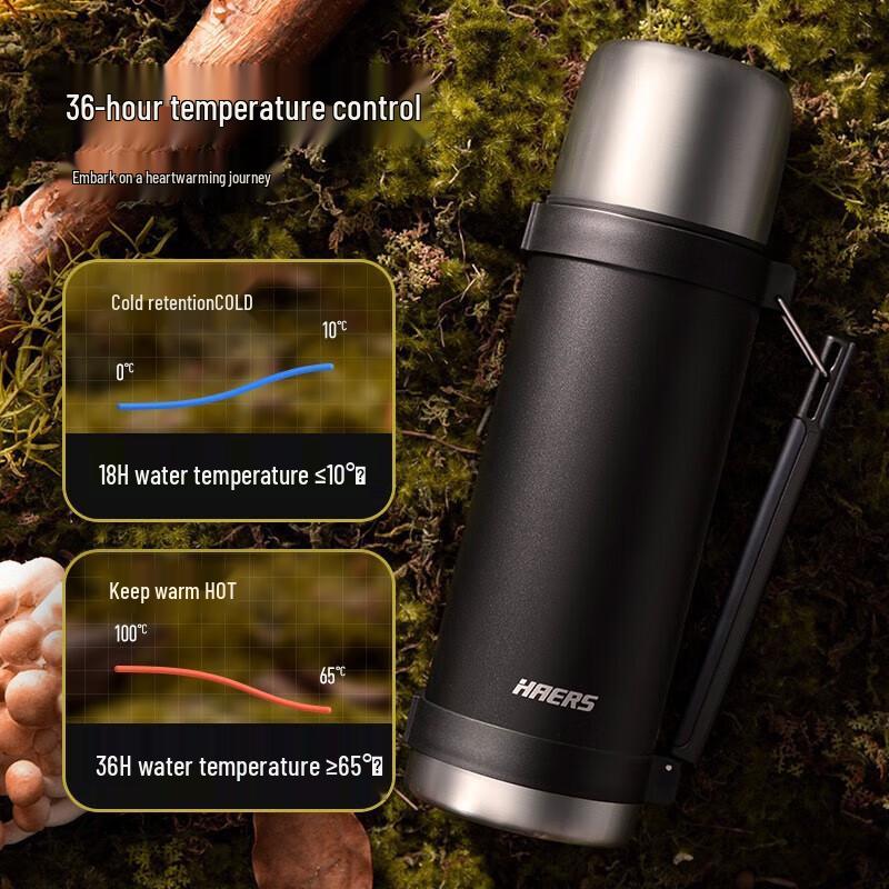 HAERS Stainless Steel Large Capacity Travel Thermos 1200ml