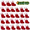 Christmas Socks Knitting Red Snowflake Alphabet Letters Christmas Decoration For Home Tree Ornament Gift Navidad Natal Decoration