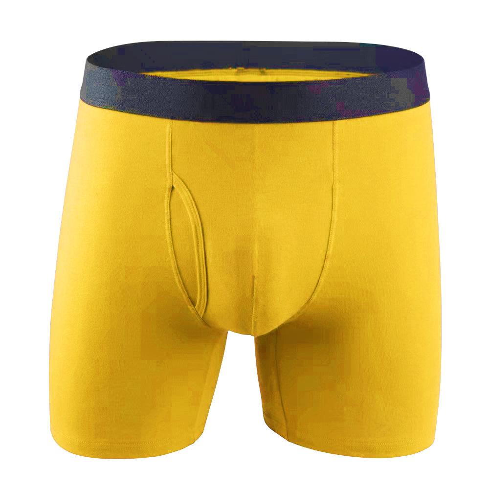 Long open men's underwear men's open hole flat corner shorts side plus sports open file