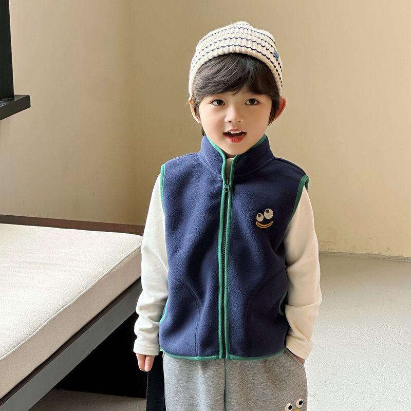 Boys  Vest, Baby s Autumn and Winter Warm Vest, Children s Fleece Vest, Kindergarten School Uniform Essential Haiqing 130