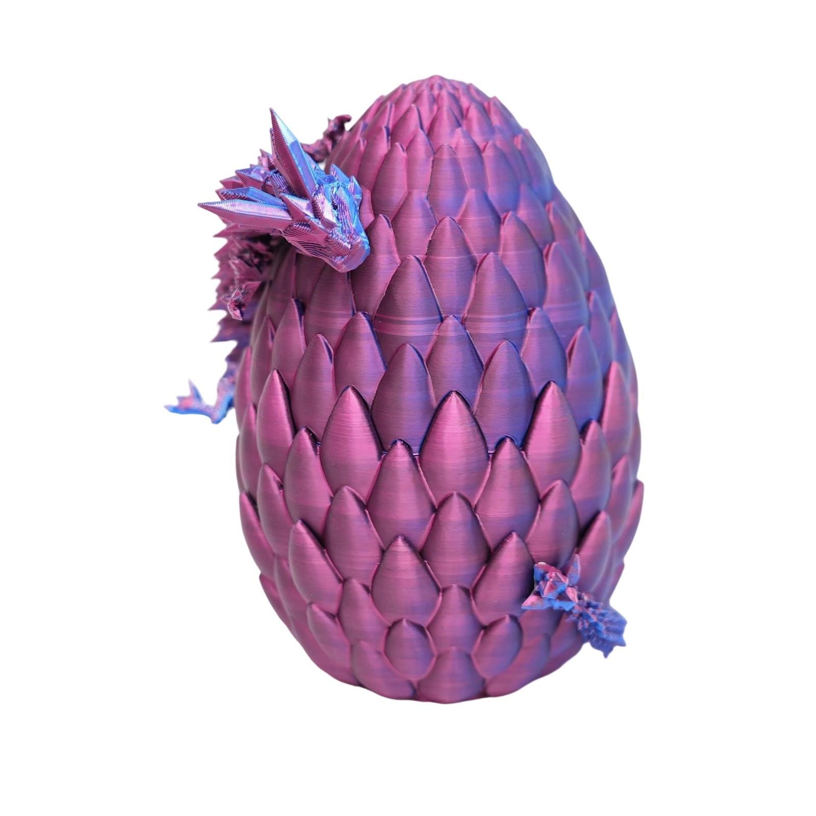 

Таинственный дракон в костюме-яйце, 3D-печатный дракон с яйцом, Полностью шарнирно-сочлененный гибкий дракон с яйцами, 3D-печатная подарочная игрушка One Size фиолетовый