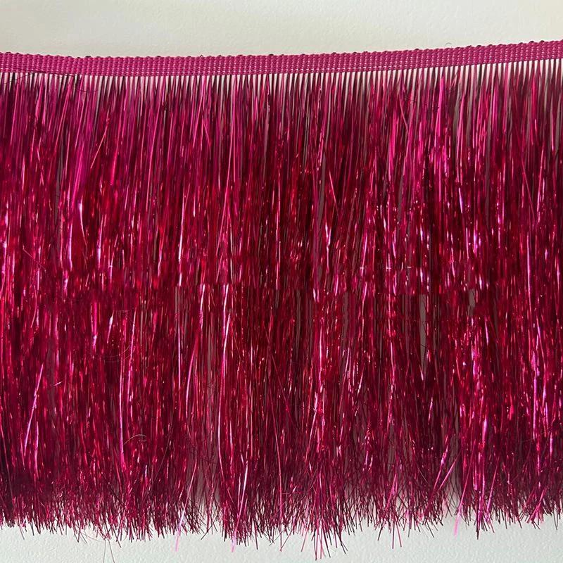 10M Long 15cm Wide Sequin Tassel Fringe Lace Edge for Stage Performance Wear Sewing Decoration