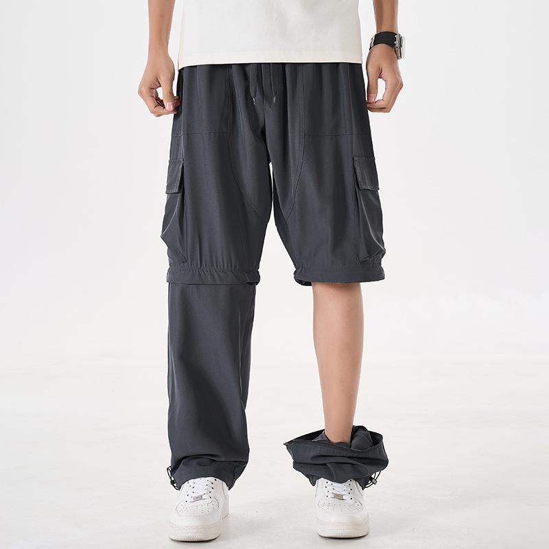 Men s Quick-Dry Multi-Pocket Detachable Outdoor Pants L
