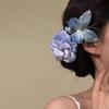 Plastic Flower Hair Claw Fashion Lily Flower Hair Clip For Women Girls Sweet Versatile Shark Clip Exquisite Hair Accessories