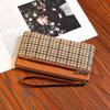 Coin Pocket Retro Houndstooth Handbag Korean Style Women Long Purse Zipper Clutch Wallet  Women