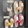 Wall-Mounted Bathroom Slipper Rack - No-Punch Hook for Hanging and Draining Shoes