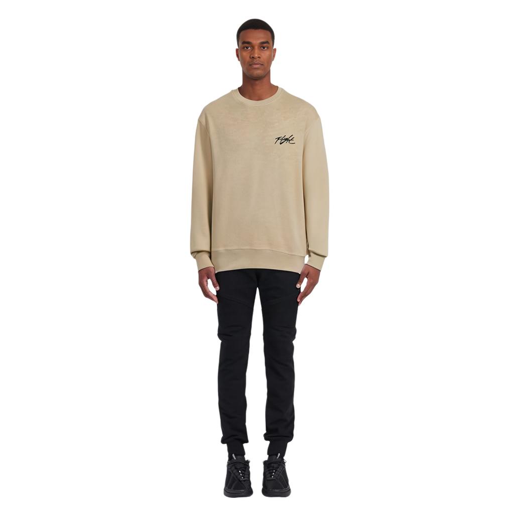 Jordan Flight Sweatshirts Men's Beige Yellow Crew Neck Moderate Regular DV1620-206