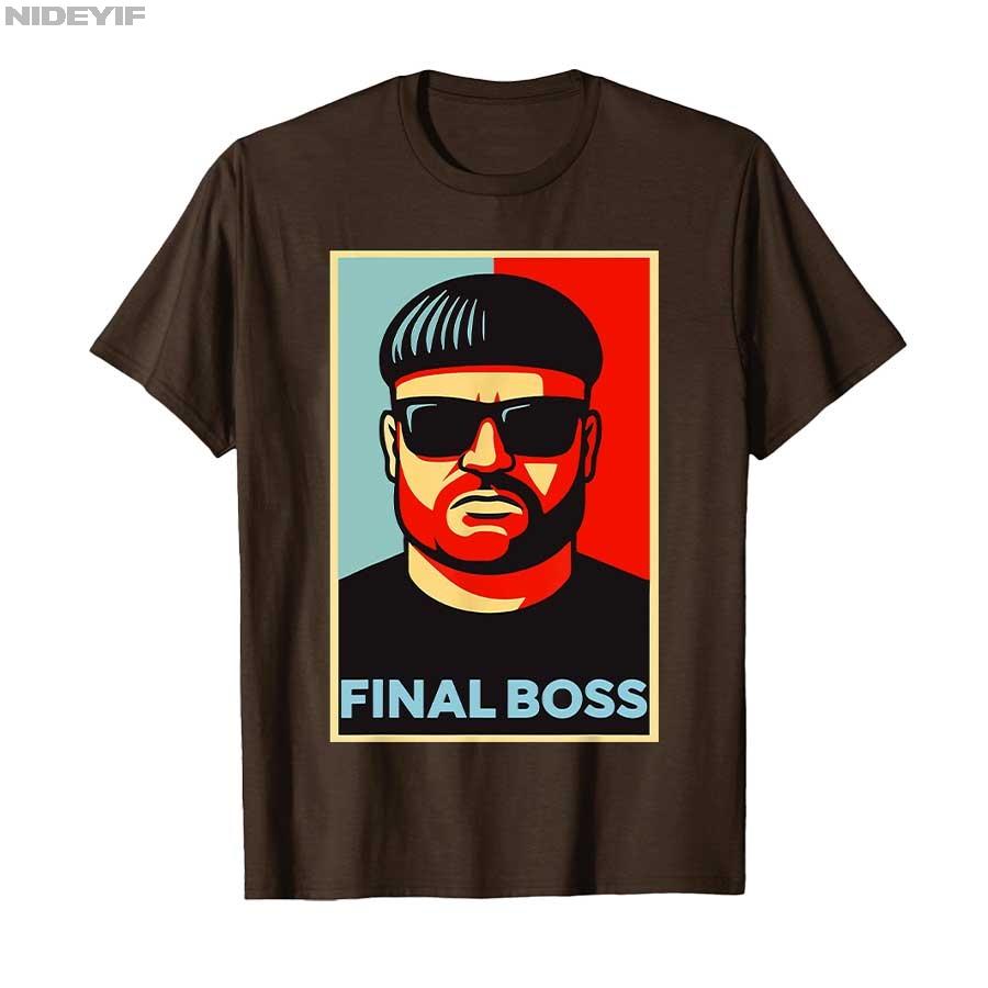 Funny Viral Bower Haircut Ibiza Final Boss Meme Club Summer T-shirt For Men Women 100% Cotton T Shirts Short Sleeve Tops P399