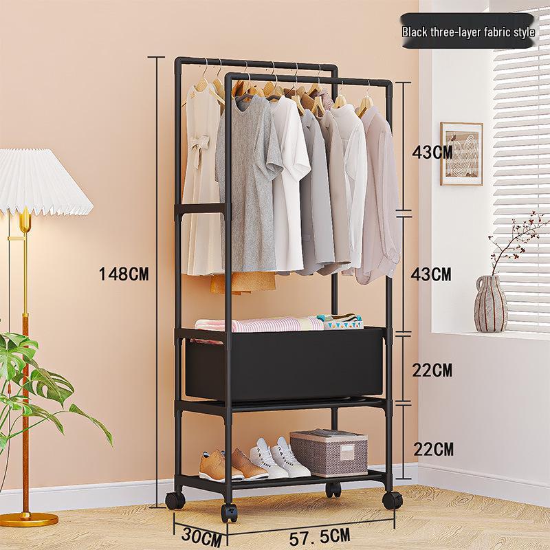 Foldable Multi-functional Clothes, Hat, and Shoe Rack for Bedroom Storage