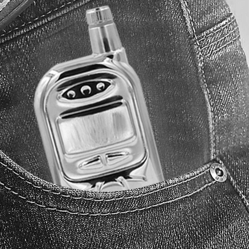 Stainless Steel Whisky Flagon 3oz Wine Bottle Drinkware Phone Shaped Hip Flask  Camping