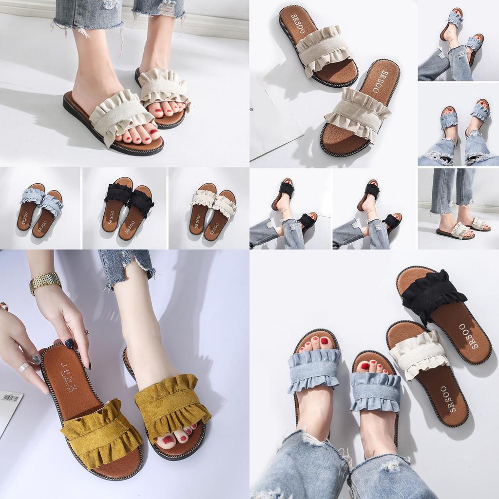 Korea Style Ladies Womens Flats Slip On Comfy Flip Flop Slider Slippers Sandals In Chic Colors