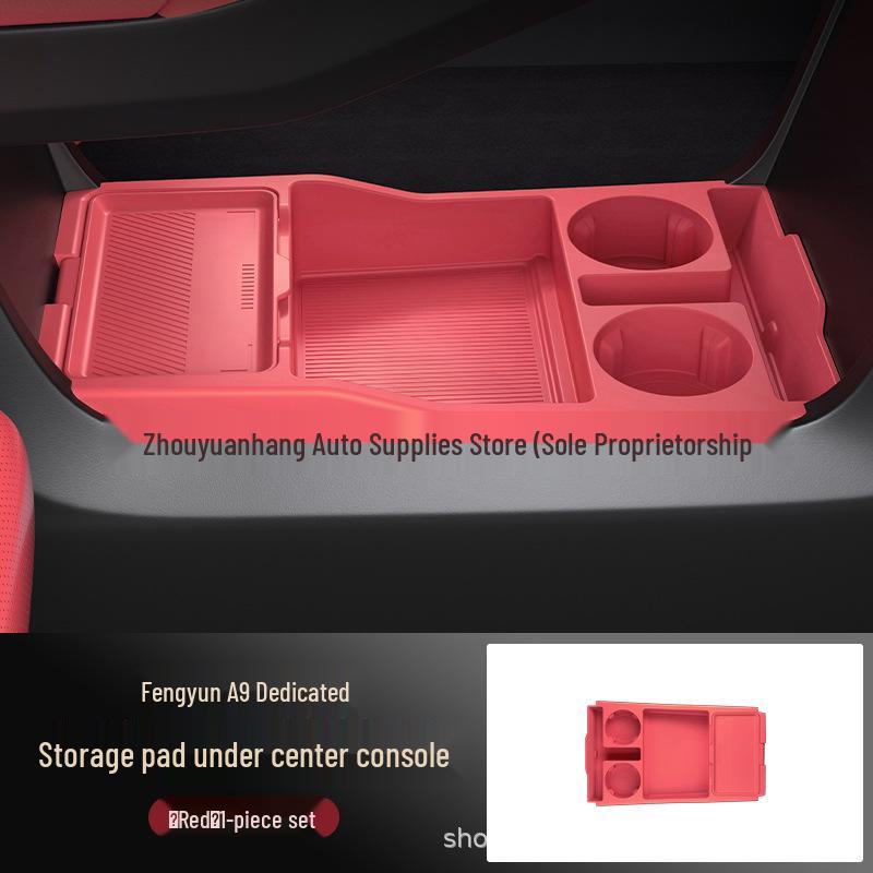 Compatible with 25 Chery Fengyun A9 Models: Center Console Lower Storage and Glasses Organizer Car Accessories.