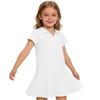 Kids'  Dress - Short Sleeve Pocket Color Frock Kids' Collared Dress - Short Sleeve Pocket Frock
