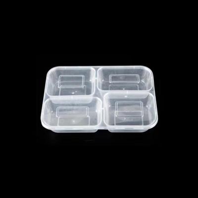 Disposable 4-Compartment Food Container