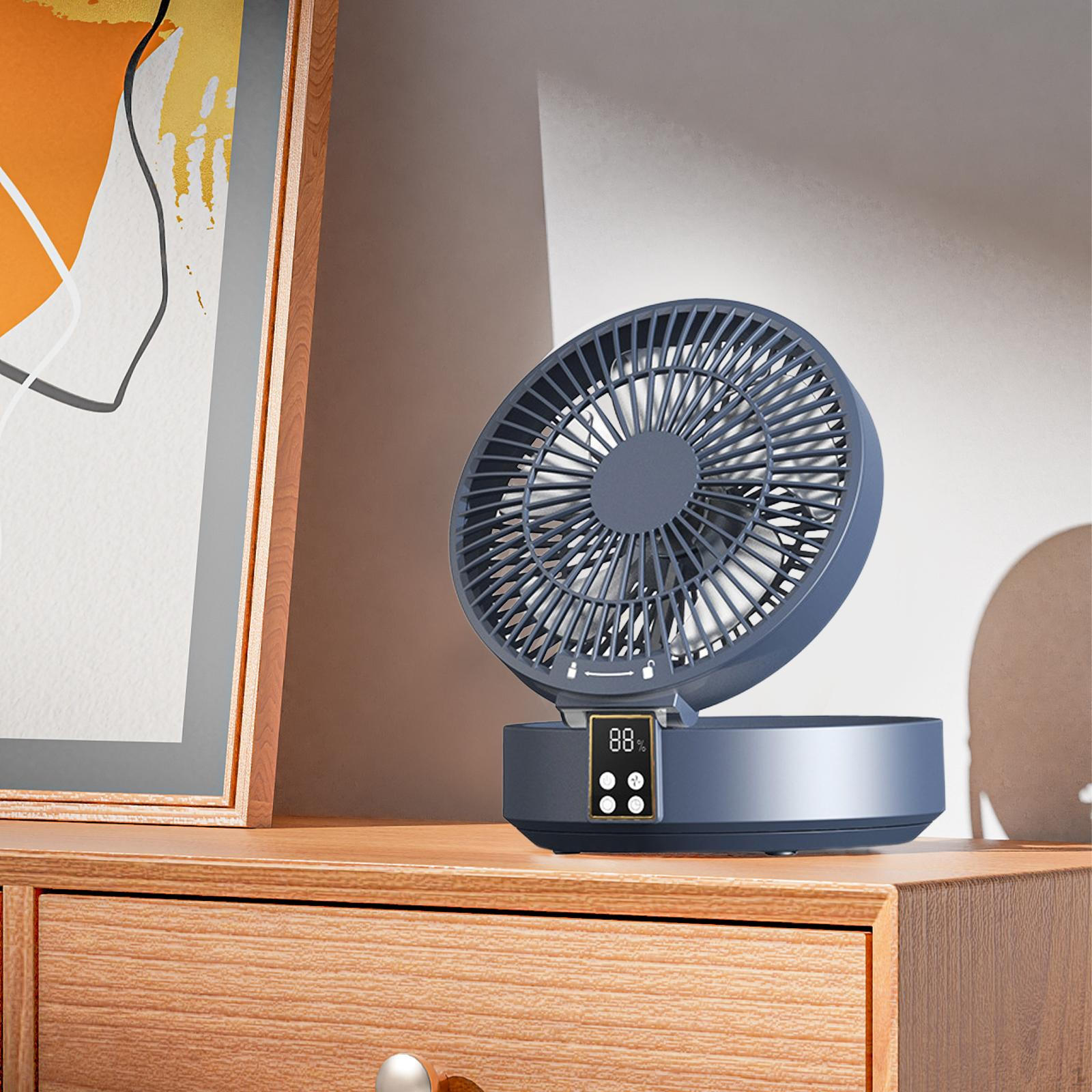 

Вентилятор с подсветкой для использования в офисе, компактный письменный стол для детей и активного отдыха на свежем воздухе Blue