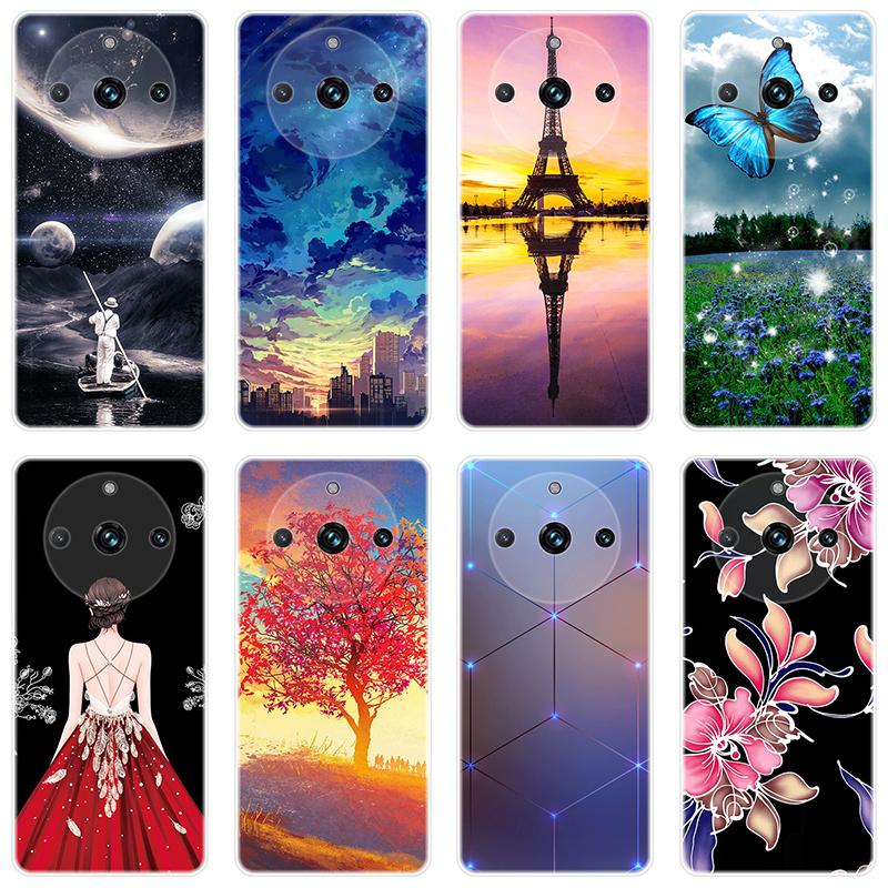 Pro Realme 11 Pro Pouzdro Realme11 Pro+ Měkký silikonový zadní kryt Kreslený obal na telefon Módní