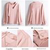 Women's French Style V-Neck Chiffon Ribbon Tie Shirt