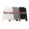 Kaslead New Arrival Women's Clothing Fashion Style Stylish Simple and Versatile Casual Button Decoration Knitting Cardigan