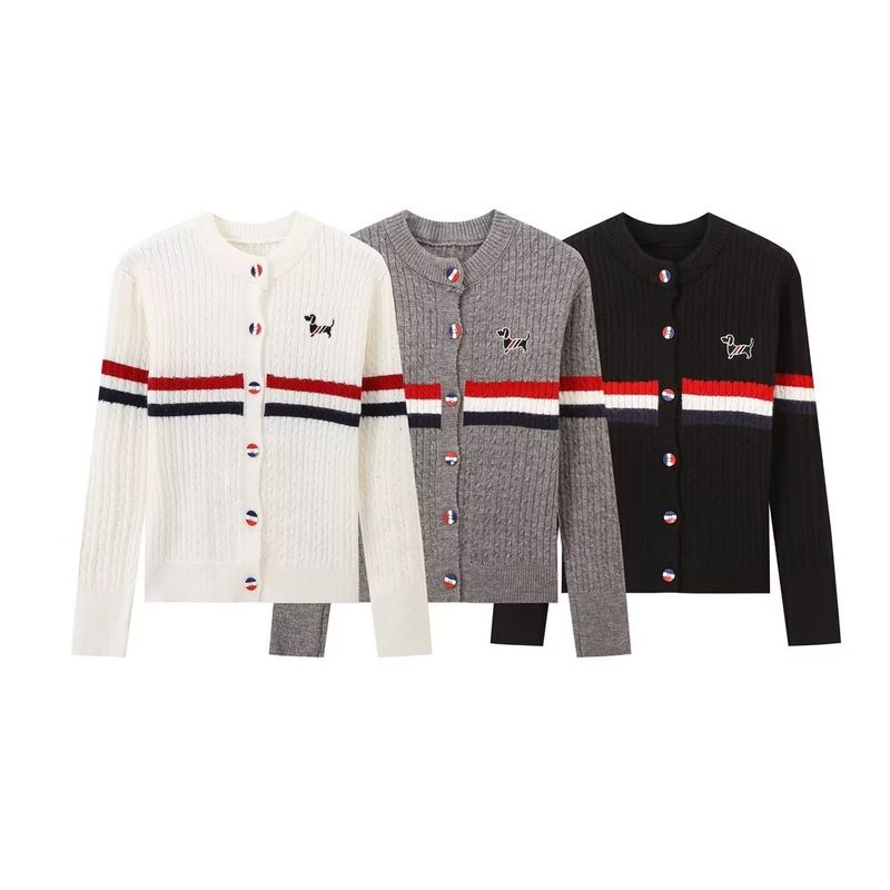 Kaslead New Arrival Women's Clothing Fashion Style Stylish Simple and Versatile Casual Button Decoration Knitting Cardigan
