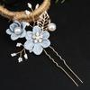 4pcs Tiaras Artificial Flower Bridal Hair Combs Pearl Comb Handmade Wedding Hair Decorative Sweet Headdress Bridal Wedding