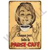 Placa de metal vintage para decoración del hogar, letrero de hojalata para café, pósteres de arte de pared retro para cocina, bar, decoración de pintura de hierro, cafetería