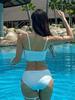 Korean Retro Bandeau Camisole Swimsuit for Women
