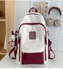 Student Schoolbag 2025 New Contrasting Color High-end Backpack Women's Large-capacity Casual Backpack