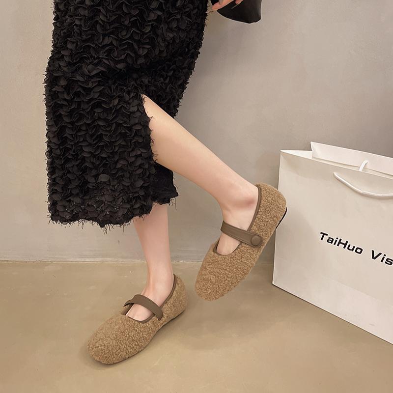Fashion Women Shoes Autumn Loafers Fur Modis Round Toe Female Footwear Soft Casual Sneaker Fall Comfortable New 2024 Dress Moccasin Lace